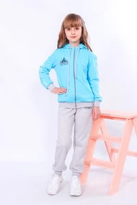 Girls’ Sports Suit – Zip-Up Jacket & Comfy Pants, Demi-season,  Nosi svoe 601... - Picture 1 of 5