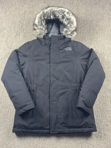 The North Face Girls L 14/16 DryVent 550 Greenland Down Parka Jacket Black - Picture 1 of 9