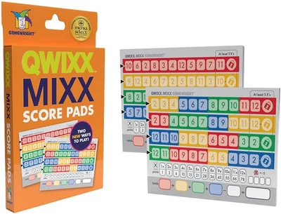 Qwixx Mixx - Genuine Enhanced Game Play Add-On  Scorecards for Qwixx - a Fast Fa - Image 1 of 4
