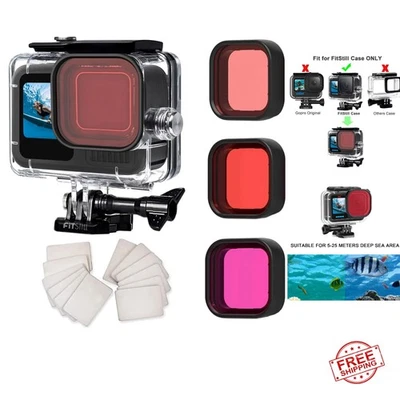 Acrylic Waterproof Housing for GoPro with 3 Filters | 60M Depth Protection - Image 1 of 4