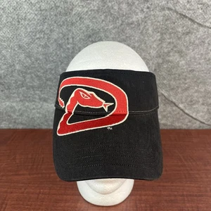 Vintage Arizona Diamondbacks Visor Hat Cap Black Red Adult D-backs MLB Baseball - Picture 1 of 7