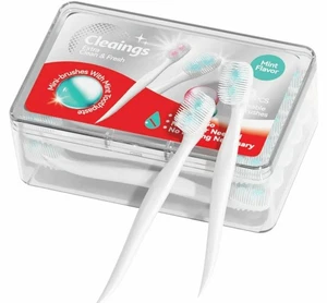 cleaings® Mini Bürsten - Einwegzahnbürsten mit Zahnpasta - Arbeit, Reise - 20 Stück - Bild 1 von 9