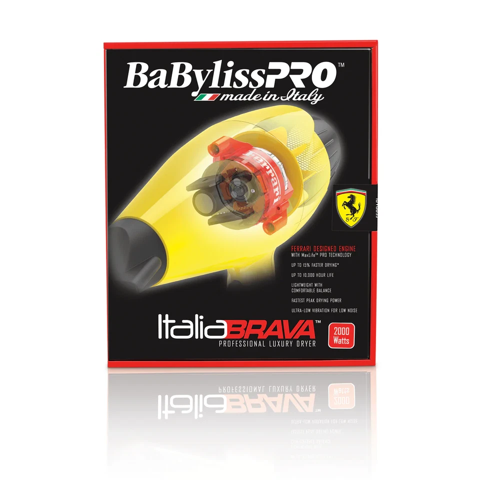 BRAND NEW! STILL SEALED! BaByliss  BABFB1  Italia Brava Hair Dryer Yellow - Image 1 of 3