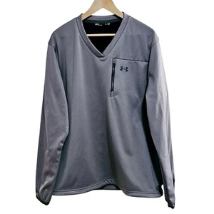 Under Armour Pullover Jacke Herren gefüttert Langarm V-Ausschnitt grau Regular Large - Bild 1 von 11