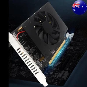 PCIEX16 NVME M.2 MKEY SSD RAID Expansion Adapter with Heat Sink 4 X 32Gbps - Afbeelding 1 van 11