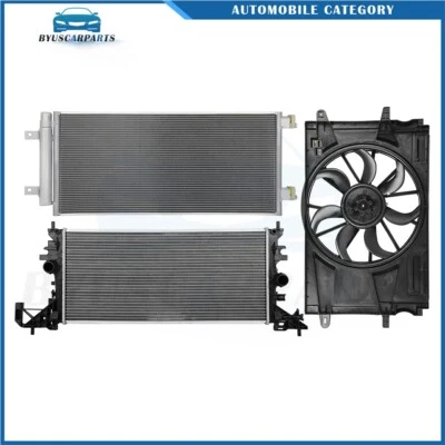 Kit de ventilador condensador radiador eléctrico Chevrolet Cruze 2017 2018 2019 Foto 1 de 4