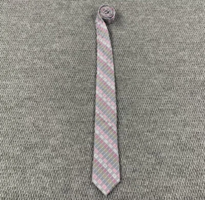 Corbata para hombre vintage geométrica Madison 100 % seda usada en excelente estado multicolor elegante Foto 1 de 4