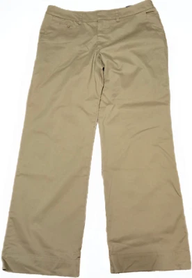 Cherokee Womens Biege Classic Size 14 Ultimate Khakis 5 Pocket Relaxed Hip Thigh - Image 1 of 4
