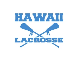 Decalcomania vinile hawaii lacrosse rossa 6""x8"" scegli il tuo colore sport a contatto - Foto 1 di 2