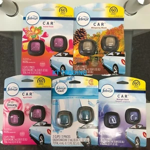 (2-Pack) Febreze CAR AUTO Interior Vent Clips AIR FRESHENER & ODOR ELIMINATOR - Picture 1 of 42