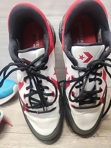 Converse G4 Ox Athletic Shoe - US Men's Size 10 - Wht/University Red/Blk 168919C - Picture 1 of 8