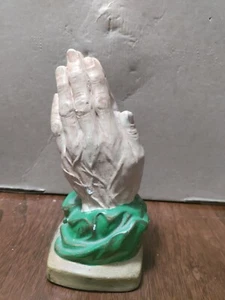 Vintage Hand Made & Painted Praying Aged Hands Figurine, - Picture 1 of 7