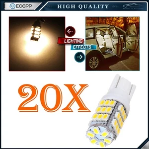 20pcs RV Trailer Tail Lights T10 921 168 2825 Warm White 42 SMD 3528 LED Bulb - Picture 1 of 1