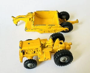 1960s Lesney Matchbox No.1 Caterpillar Tractor & Earth Scraper Made In England - Picture 1 of 7