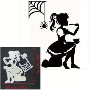 Little Miss Muffet Web Spider Curds Whey Halloween Nursery Rhyme Metal Dies Thin - Picture 1 of 1