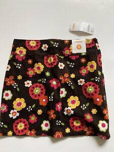 NWT GYMBOREE FALL FOR AUTUMN Skirt 9 brown Pink Orange Floral Corduroy NEW