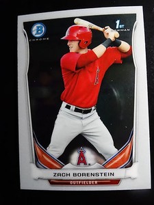 2014 Bowman Chrome #BCP10 Zach Borenstein Anaheim Angels Baseball Rookie Card