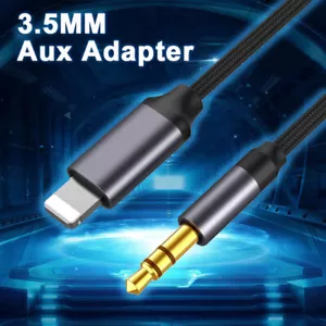 Cavo adattatore jack AUX 3,5 mm per auto musica audio per iPhone 13 12 11 7 8 X XS XR - Foto 1 di 8