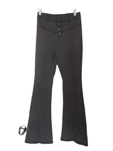 Hue High Waist Denim Bootcut Leggings pants gray size M New - Picture 1 of 3