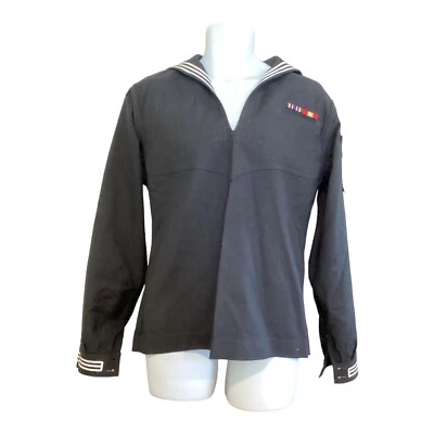 DSCP Quarterdeck Coll. - Authentic Black Middy Shirt USS Theodore Roosevelt - Image 1 of 4