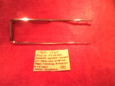 1963-1965 BUICK RIVIERA GENUINO GM PANEL DE UN CUARTO MOLDURA 4420163 ENVÍO GRATUITO Foto 1 de 4