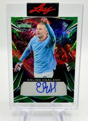 Erling Haaland Prism Auto 2023 Leaf Vibrance  #BA-EH1  4/7 SSP - Image 1 of 2