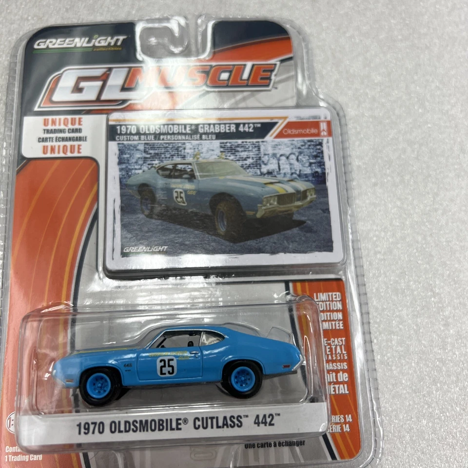 2015 Greenlight 1/64 GL Muscle goodyear 14 1970 Oldsmobile Cutlass Grabber 442