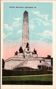 Postal de Lincoln Monument Springfield Illinois - Imagen 1 de 2