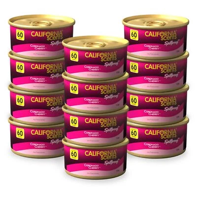 California Scents Coronado Cherry Car Air Fresheners 12 Pack 1.5 Ounce Cans