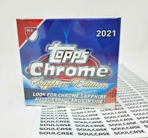 New 2021 Topps Chrome MLS Sapphire Edition Major League Soccer Box Sealed - Picture 1 of 3
