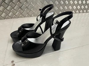 Demonia Pleaser Dolly 09 black patent platform sandals UK8 US11 - Picture 1 of 12