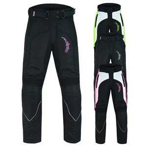 Ladies Women Motorcycle Trousers Motorbike Racing Armoured Waterproof Pants CE - Picture 1 of 25