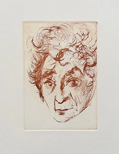 Salvador Dali PORTRAIT OF CHAGALL Restrike Etching Art with Certificate - Picture 1 of 7