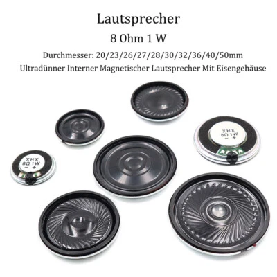 MARKENLOS Altoparlante diametro 20mm-50mm mini altoparlante magnetico da incasso 8 ohm 1W