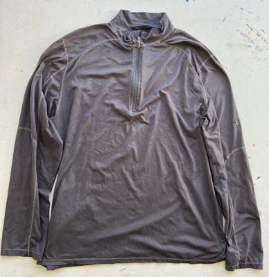 Men's Mountain Hardwear Shirt Pullover Black LS M Outdoor Hike Light Breath - Image 1 of 4