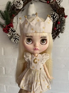 Vestido y sombrero Blythe, ropa de muñeca Blythe, vestido vintage, traje blythe - Imagen 1 de 8