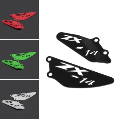 Placas protectoras de talón de pedal de aluminio para Kawasaki ZX-14 Ninja ZX-14R 2006-2017 Foto 1 de 4