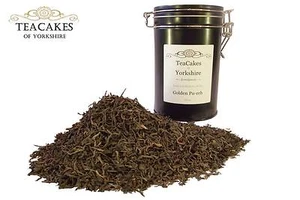 Golden Pu-erh Tea 100g Gift Caddy Loose Leaf 5yrs Best Quality Value - Picture 1 of 4