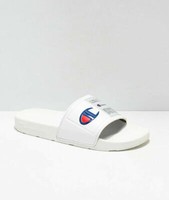 champion ipo black & white slide sandals