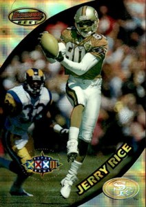 1997/98 Bowman's Best Super Bowl Jumbo Atomic Refractor #10 Jerry Rice *6032