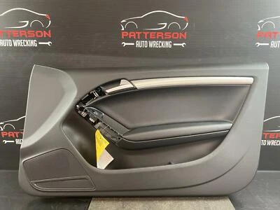 2014 AUDI A5 COUPE RIGHT FRONT POWER INTERIOR DOOR TRIM PANEL BLACK CODE N1F/FZ - Image 1 of 4
