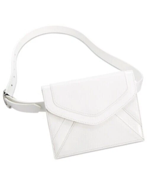 INC INTERNATIONAL CONCEPTS White Patent Leather Fanny Pack, Belt Bag, Purse SZ M - Image 1 of 1