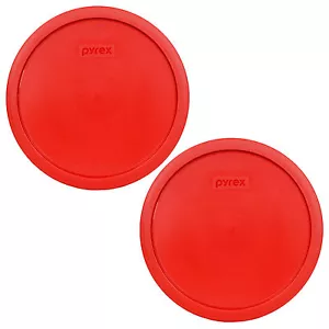 Pyrex 7403-PC 10-Cup Red Round Plastic Replacement Lid Cover (2-Pack) - Picture 1 of 1
