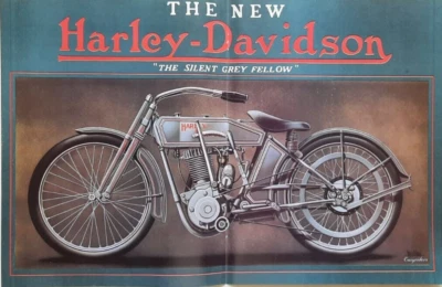 PÓSTER DE MOTOCICLETA DAVID MANN ORIGINAL EASY RIDER 1978 COMPAÑERO GRIS SILENCIOSO Foto 1 de 2