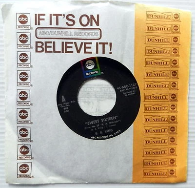 B.B. King Sweet Sixteen / I've Been Blue 45 ABC Blues ПОЧТИ КАК НОВАЯ - Изображение 1 из 2