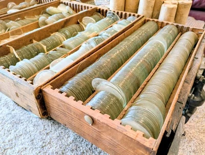 Pocket Watch Crystals, Multiple Sizes, Thousands Available, 3 Lenses / Set, NOS - Image 1 of 4