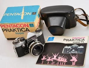 PRAKTICA super TL +  Tessar 2,8/50 Carl Zeiss *zebra ⭐ 35mm SLR Film ⭐✅ (8305.) - Bild 1 von 9