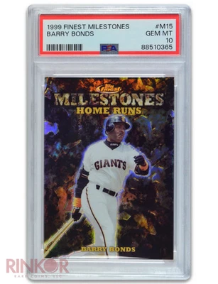 1999 Finest Milestones Barry Bonds /500 PSA GEM MT 10 - Image 1 of 3