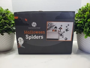 Huntington Home 8 Stück Halloween Spinnen Wanddeko Indoor Outdoor ⚫ NEU - Bild 1 von 7