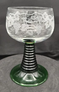 Vintage Luminarc geätzte Weinrebe Bienenstock Stiel Weinglas 5er Set - Bild 1 von 7